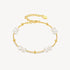 Little Golden Bean Watches & Pearl Bracelet & Mother-of-Pearl Necklace Gift Set - FIYTA