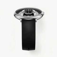 Interstellar Collection "Space Shuttle" Men's Mechanical Watch - FIYTA (Silver Dial / Black Strap)