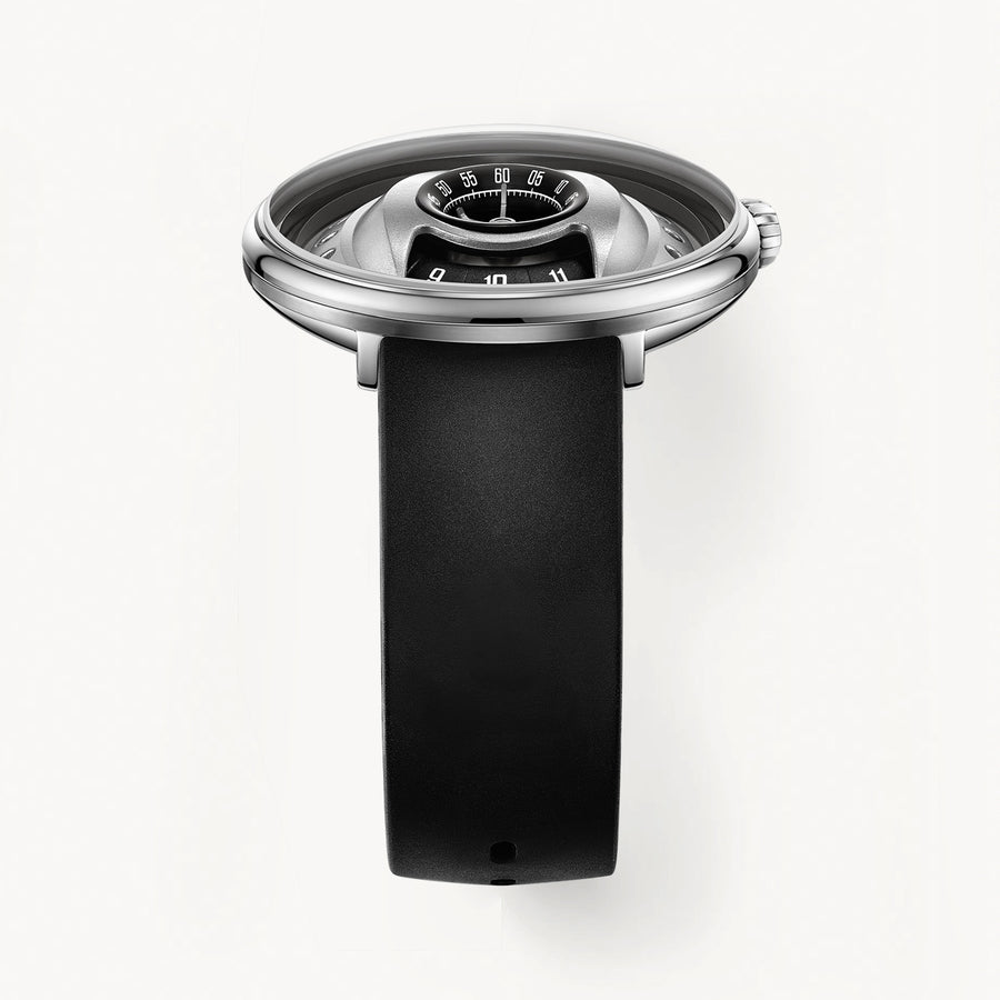 Interstellar Collection "Space Shuttle" Men's Mechanical Watch - FIYTA (Silver Dial / Black Strap)
