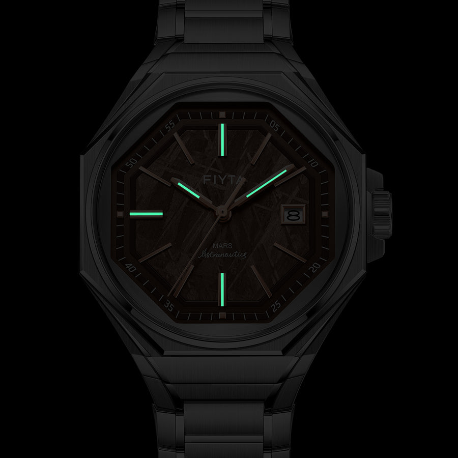 FIYTA Mars-500 Men's Automatic Watch GA880000.WKW detail image (Brown Dial / Silver Strap)