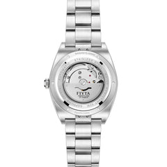 FIYTA Ginkgo Relief Men's Automatic Watch GA520013.WWW detail image (Silver Dial / Silver Strap)