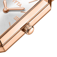 FIYTA Roman Radiance Bracelet Women's Quartz Watch DL21013.PWP detail image (White Dial / Rose Gold Strap / Stainless steel (DL21013.PWP))