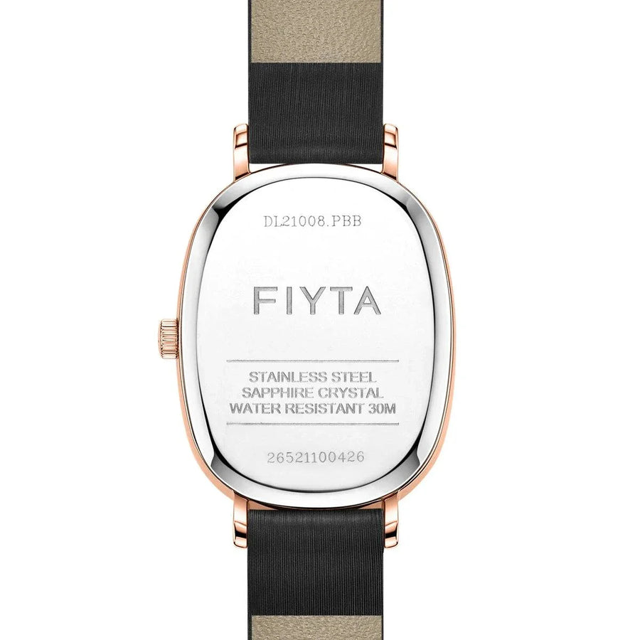 FIYTA Cocoa Women's Quartz Watch DL21008.PBB detail image (Black Dial / Black Strap) (DL21008.PBB)