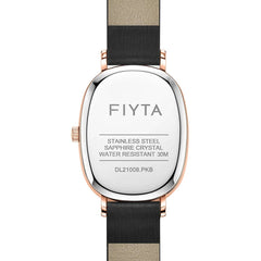 FIYTA Cocoa Women's Quartz Watch DL21008.PKB detail image (Brown Dial / Black Strap / Leather (DL21008.PKB)) (DL21008.PKB)