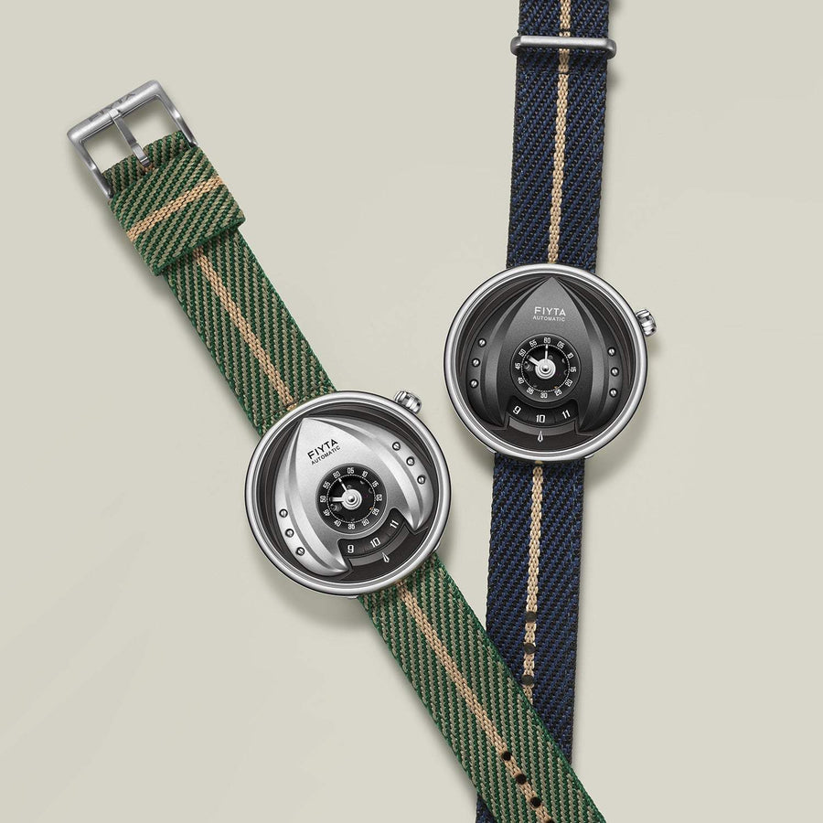 Interstellar Collection "Space Shuttle" Men's Mechanical Watch - FIYTA (Black Dial / Black Strap)
