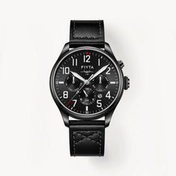 FIYTA J-20 Fighter Special Edition — Tactical Black / Black Leather Strap (GA881007.BBB)