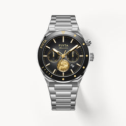 Aeronuatics Collection "Moon" 18K Gold Men's Mechanical Automatic Watch - FIYTA