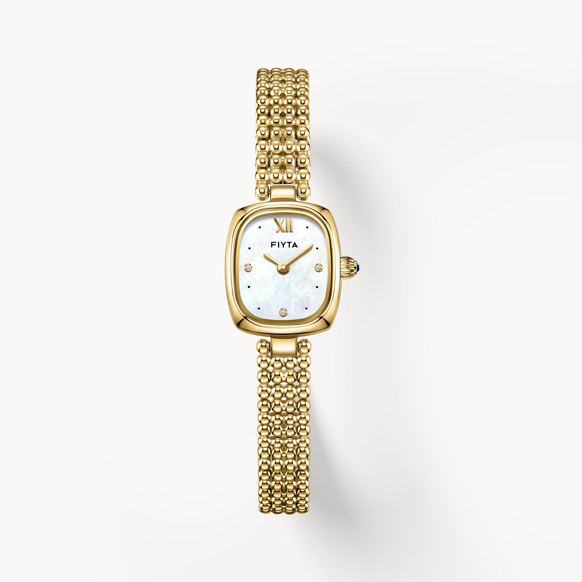 Gold Watch Mother-of-Pearl & Pearl Bracelet Gift Set - FIYTA