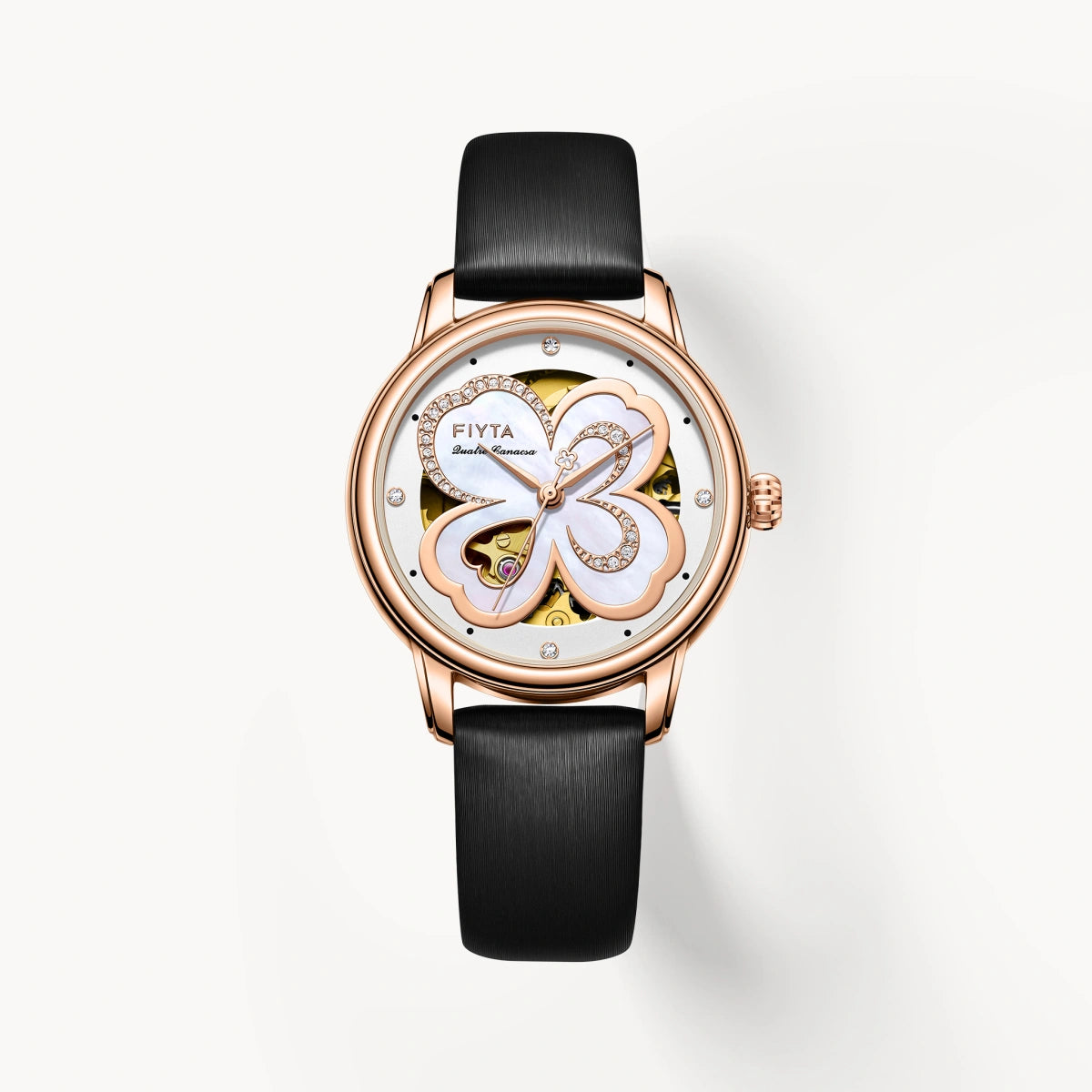 Clover Collection Ladies' Classic Diamond Automatic Watch - FIYTA