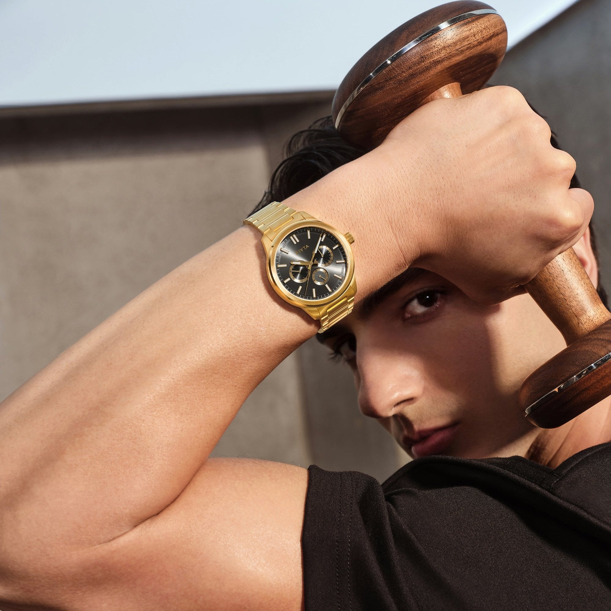 Joyart Collection Men's Quartz Gold Watches - FIYTA