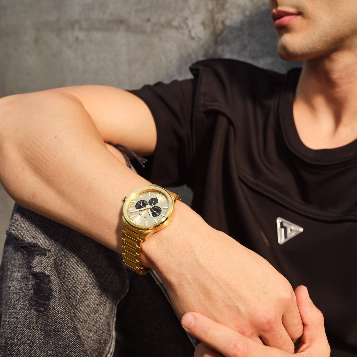 Joyart Collection Men's Quartz Gold Watches - FIYTA