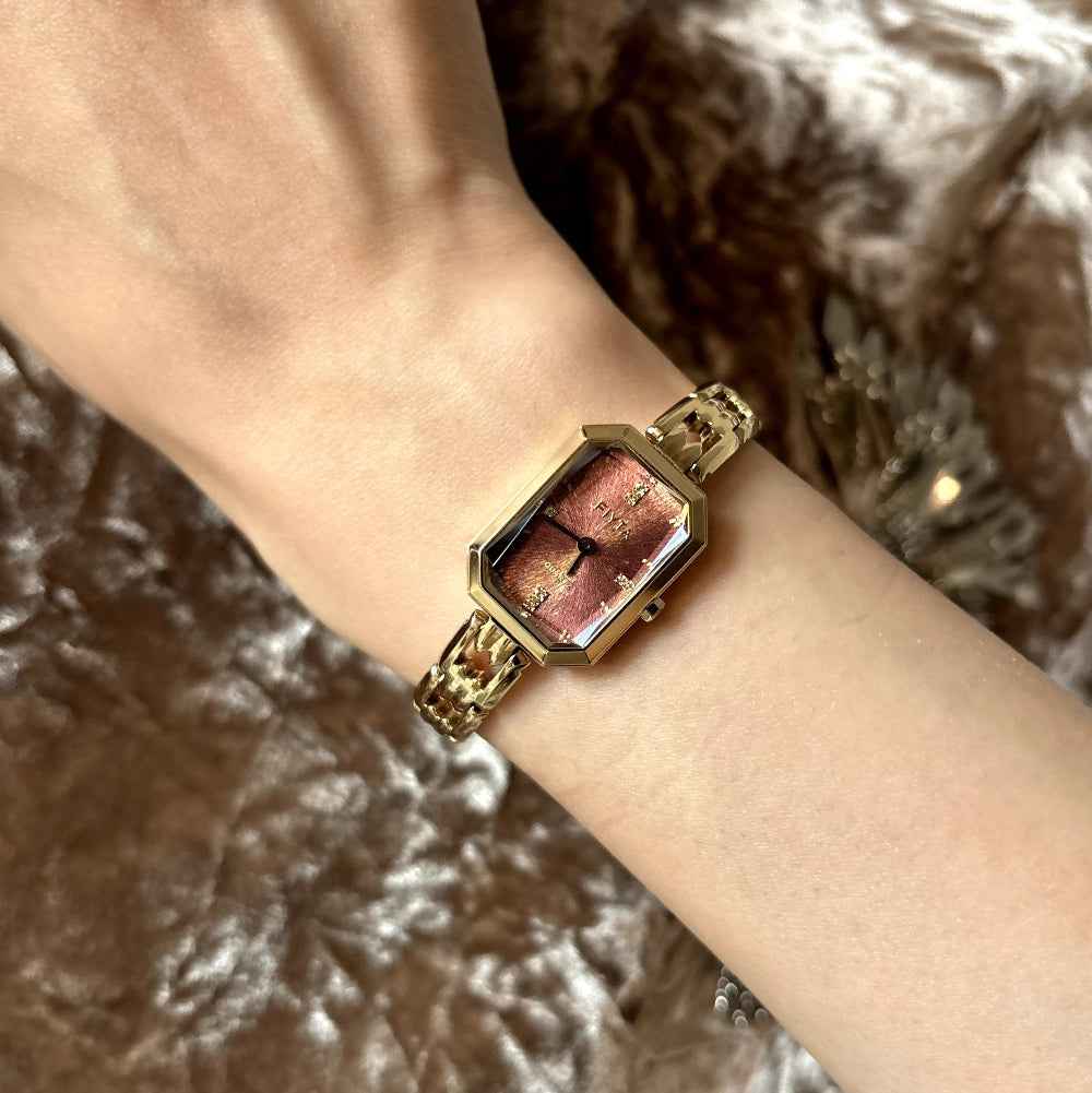 Eastern Grace Collection Women's Watch & Persimmon Bracelet Gift Set - FIYTA