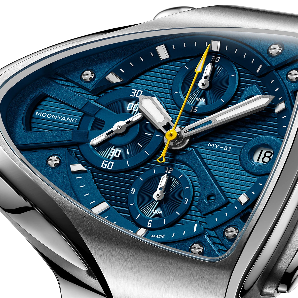 MOONYANG Chronograph Watch Spaceship - Nebula blue - FIYTA
