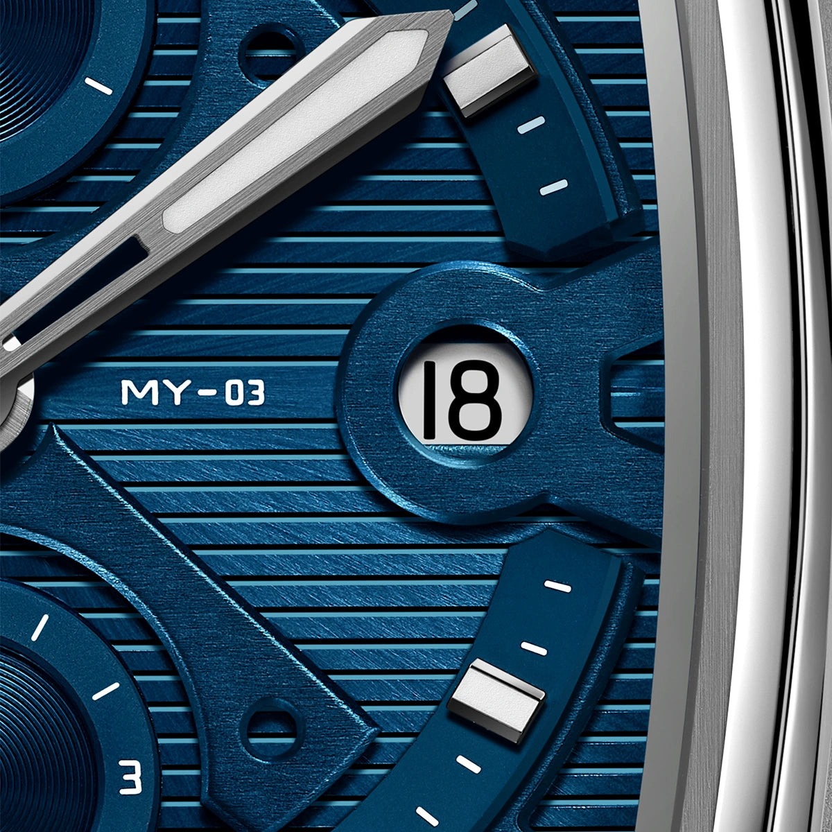 MOONYANG Chronograph Watch Spaceship - Nebula blue - FIYTA