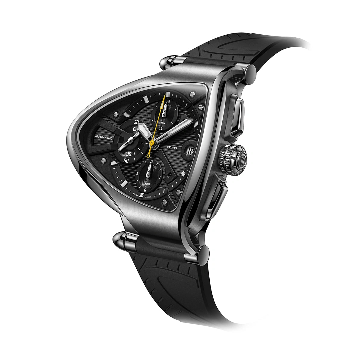 MOONYANG Chronograph Watch Spaceship - Lunar Soil Gray - FIYTA