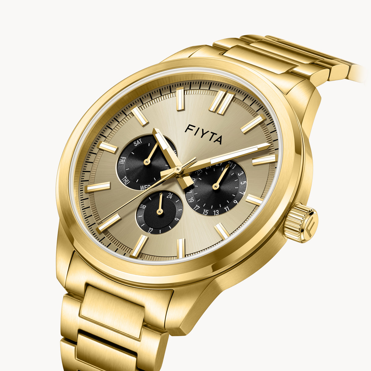 Joyart Collection Men's Quartz Gold Watches - FIYTA