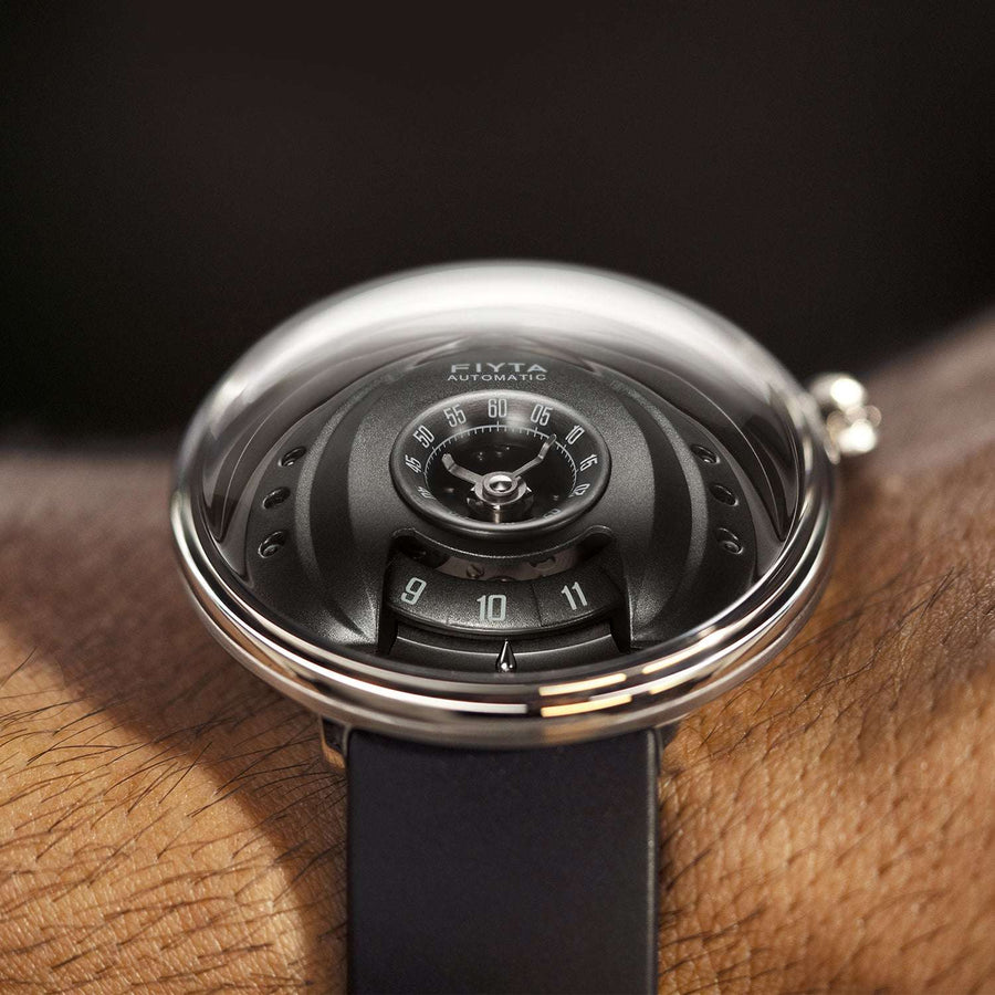 Interstellar Collection "Space Shuttle" Men's Mechanical Watch - FIYTA (Black Dial / Black Strap)