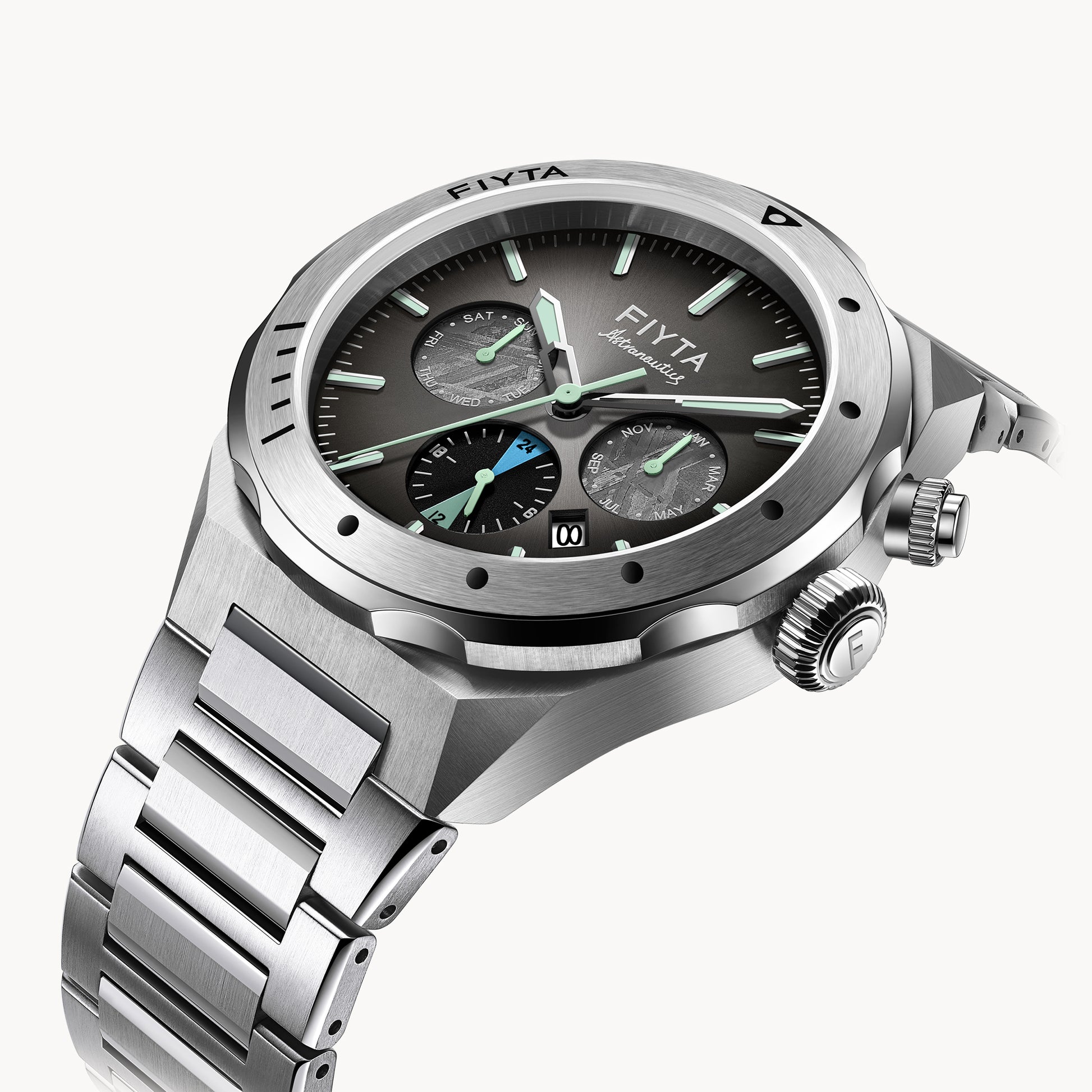 Aeronuatics Collection Men's Mechanical Watch with Meteorite Dial - FIYTA