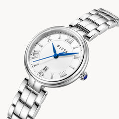 FIYTA Aurora Women's Quartz Watch L865026.WWW detail image (White Dial / Silver Strap)