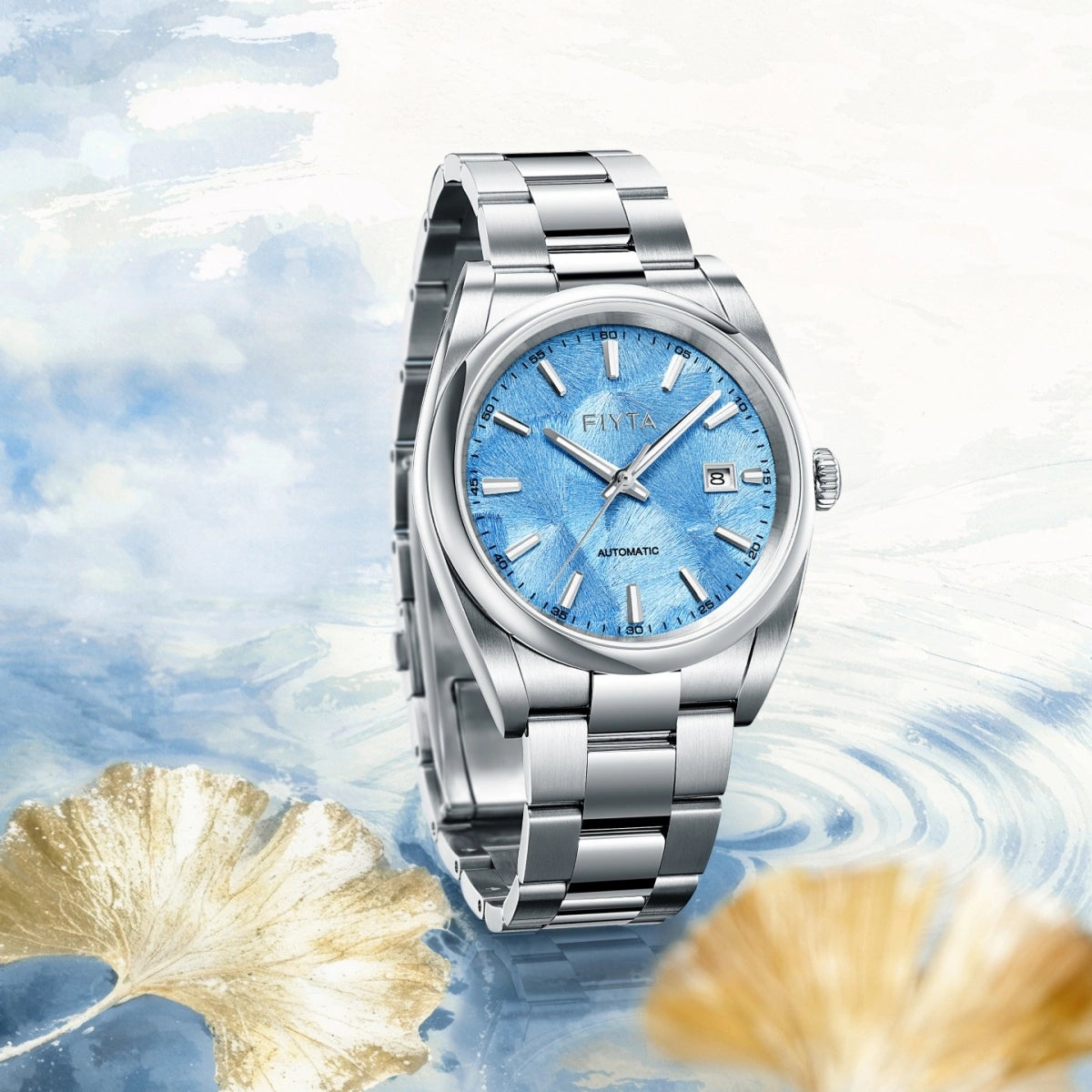 Tempting Collection "Chinese Ginkgo Leaf" Metal Engraving Tribute Men's Mechanical Watch - FIYTA