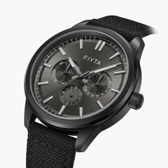 FIYTA Urban Modern Men's Quartz Watch DG800030.BBB detail image (Black Dial / Black Strap)