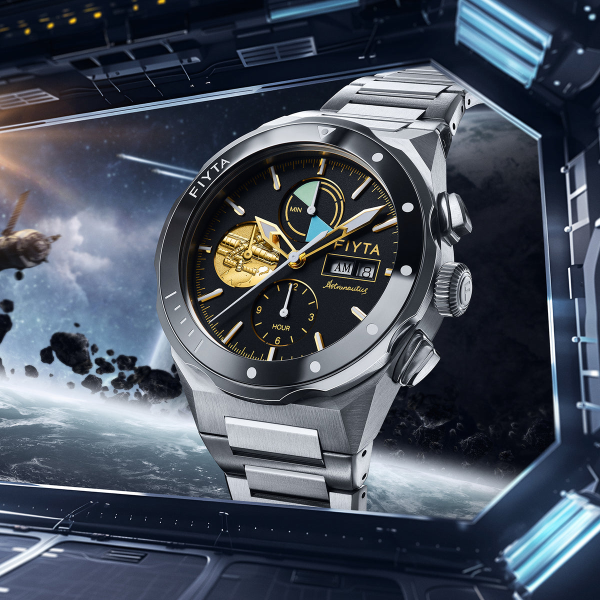 Aeronuatics Collection Space Station Men's Mechanical Automatic Watch-Limited Edition - FIYTA