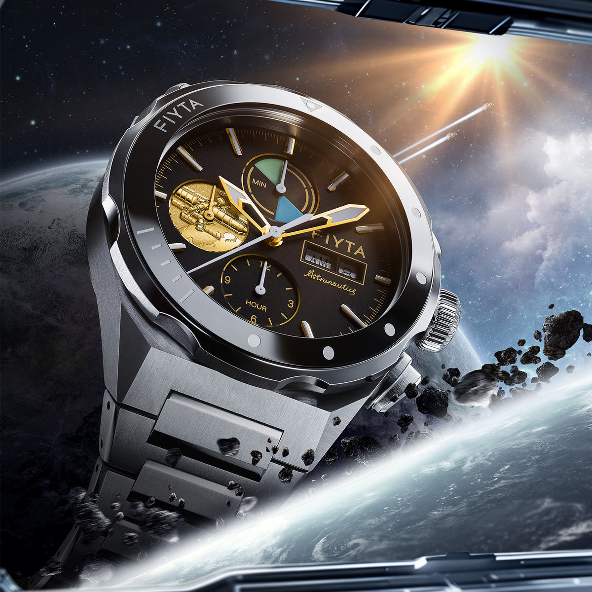 Aeronuatics Collection Space Station Men's Mechanical Automatic Watch-Limited Edition - FIYTA
