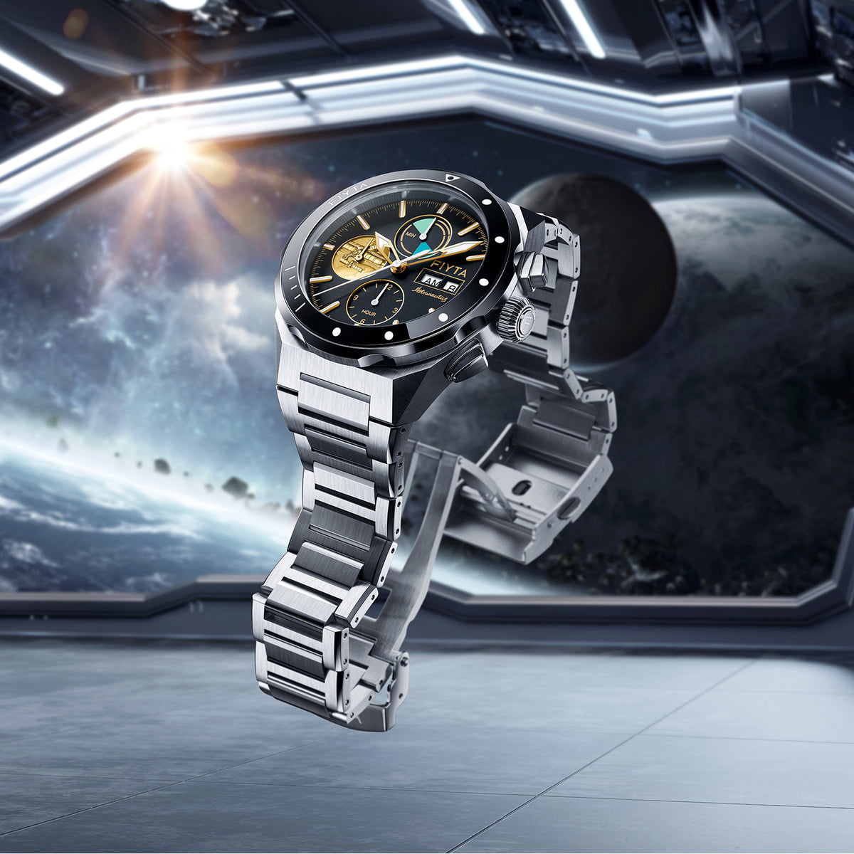 Aeronuatics Collection Space Station Men's Mechanical Automatic Watch-Limited Edition - FIYTA