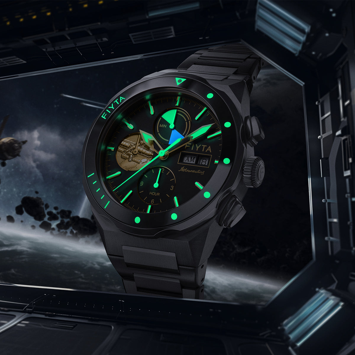 Aeronuatics Collection Space Station Men's Mechanical Automatic Watch-Limited Edition - FIYTA