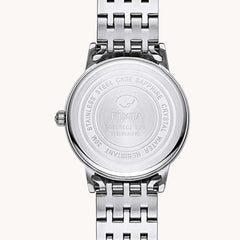 FIYTA Timeless Pair Men's Quartz Watch (No Returns Or Exchanges) DG802002.WWW detail image (White Dial / Silver Strap — Final Sale) (DG802002.WBW)