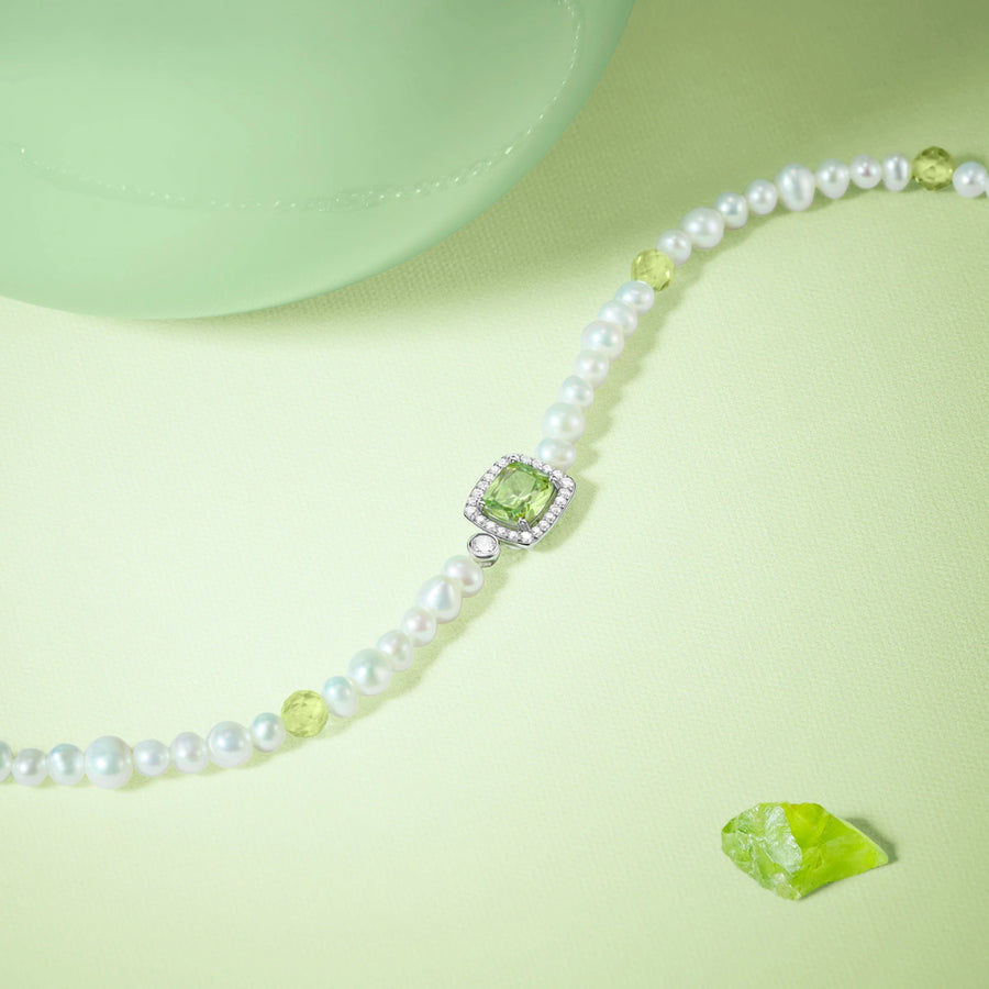 Sugar Cube Collection Women Pearl Bracelet - Mint Green