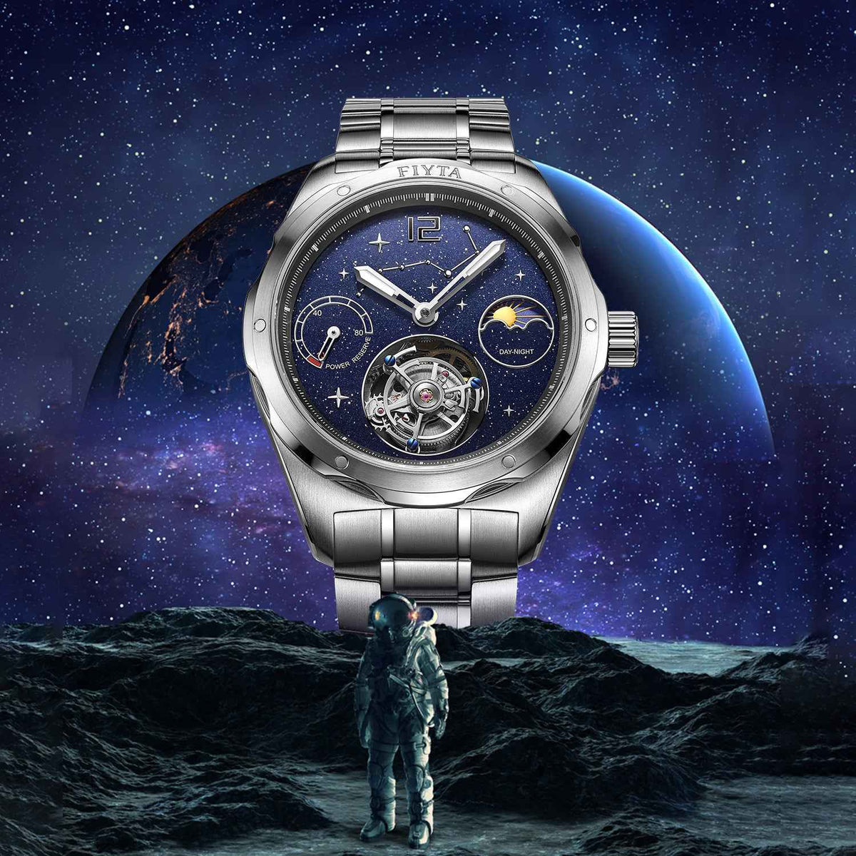 Aeronuatics Collection The Big Dipper Tourbillon Men's Mechanical Automatic Watch - Limited Edition - FIYTA