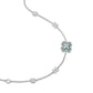 FIYTA Little Luck Four-Leaf Clover Bracelet AB0015.WSDG worn on the wrist (Aqua Blue)