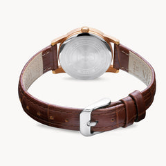 FIYTA Timeless Pair Women's Quartz Watch TL802002.PWR detail image (White Dial / Brown Strap) (TL802002.PWR)