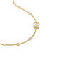 FIYTA Little Luck Four-Leaf Clover Bracelet AB0013.GSDM worn on the wrist (Gold & Silver)