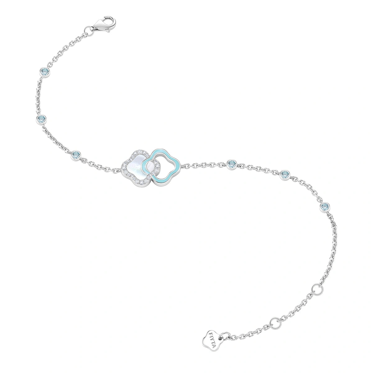 Lucky Persimmon Collection Women Bracelet - Azure Snow Glow - FIYTA
