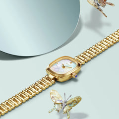 Gold Watches with Butterfly Dial Mother-of-Pearl - FIYTA (L865036.GWG)