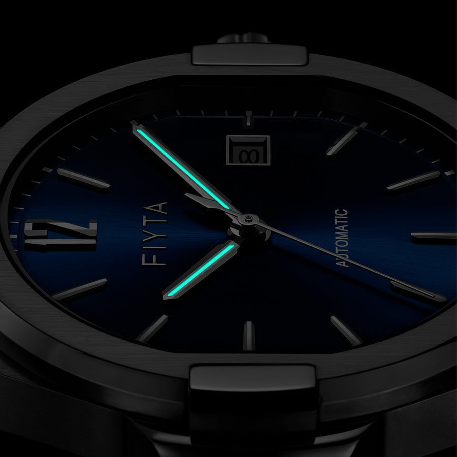 FIYTA Astronaut Automatic Men's Automatic Watch GA856000.WLW detail image (Navy Blue Dial / Silver Strap)