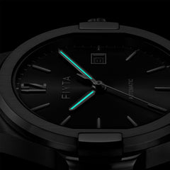 FIYTA Astronaut Automatic Men's Automatic Watch GA856000.WHW detail image (Black Dial / Silver Strap)