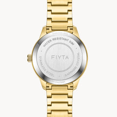 FIYTA Urban Modern Men's Quartz Watch DG800030.GGG detail image (Gold Dial / Gold Strap)