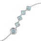 Lucky Persimmon Collection Women Bracelet - Ice-Clear Aqua - FIYTA