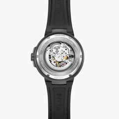 FIYTA Space Capsule Men's Automatic Watch 42 mm DGA35006.HHB.B detail image (Black Dial / Black Strap / Leather (DGA35006.HHB.B)) (DGA35006.HHB.B)