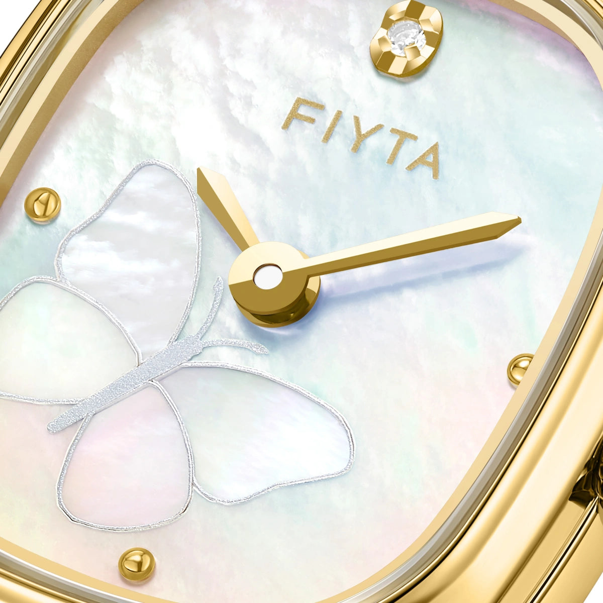 Gold Watches with Butterfly Dial Mother-of-Pearl - FIYTA