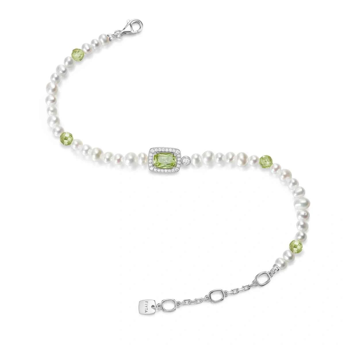 Sugar Cube Collection Women Pearl Bracelet - Mint Green