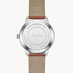 FIYTA Urban Modern Men's Quartz Watch DG800030.WLK detail image (Navy Blue Dial / Brown Strap)
