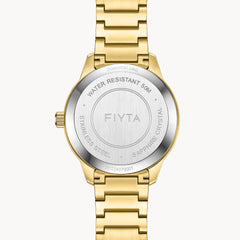 FIYTA Urban Modern Men's Quartz Watch DG800030.GBG detail image (Black Dial / Gold Strap)