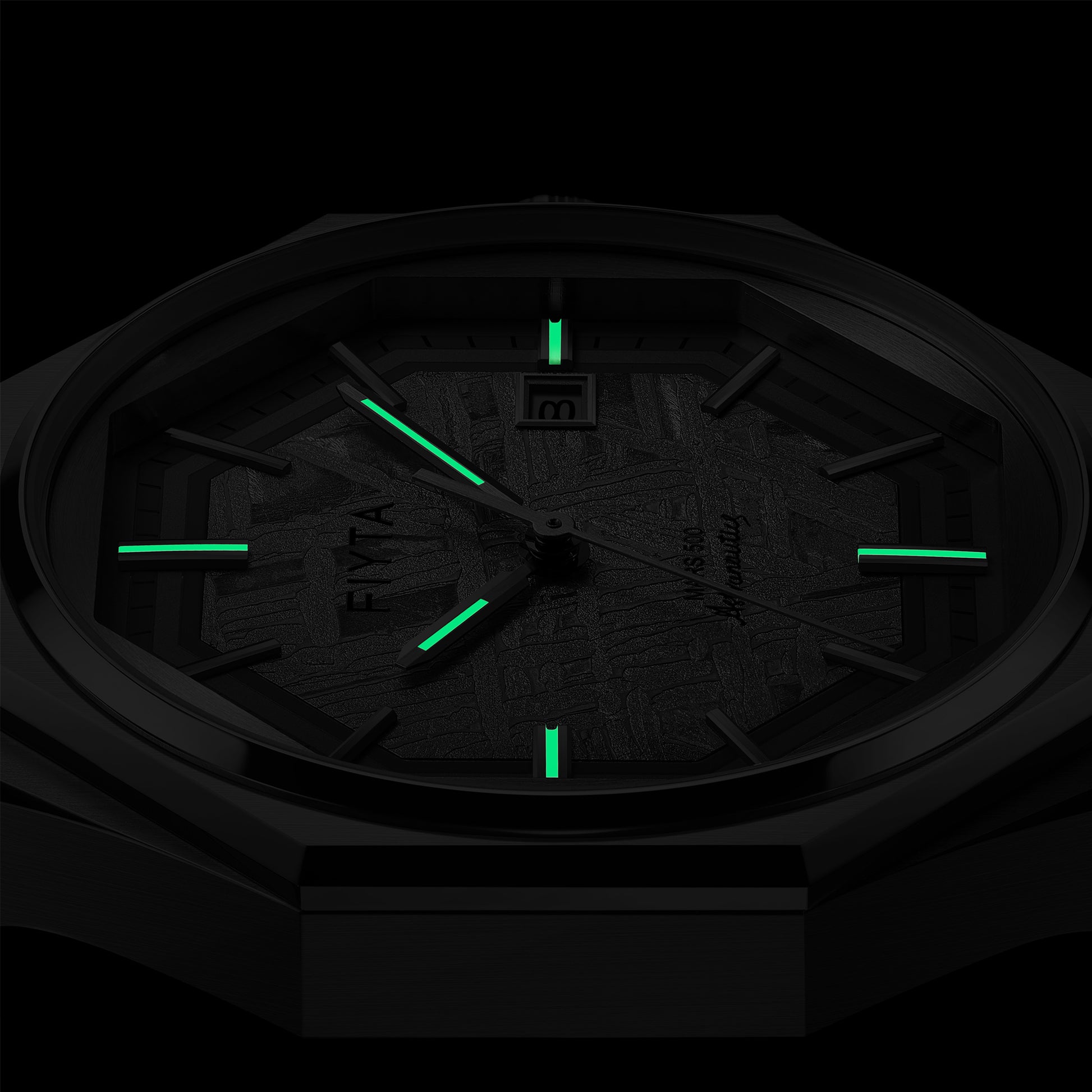 Aeronuatics Collection Men's Mechanical Watch with Meteorite Dial - FIYTA
