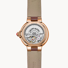 FIYTA Good Fortune Persimmon Women's Automatic Watch LA865022.PKK detail photo (Brown Dial / Brown Strap)