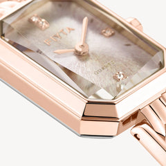 Eastern Grace Collection Women's Watch & Persimmon Bracelet Gift Set - FIYTA (Pink Dial / Rose Gold Strap)