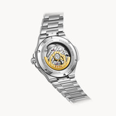 FIYTA Astronaut Automatic Men's Automatic Watch GA856000.WHW detail image (Black Dial / Silver Strap)